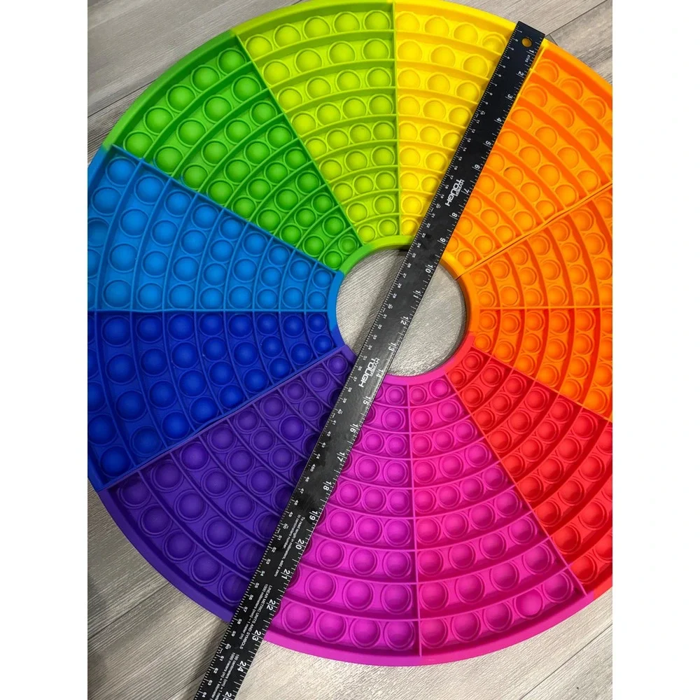 Giant pop it Brite Future Ker-Pops Jumbo Sensory Fidget Bubble Pop Rainbow 23x12